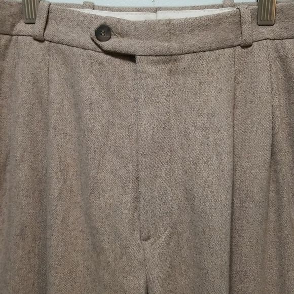 Vintage Alexander Julian tan wool pants. - Picture 2 of 5